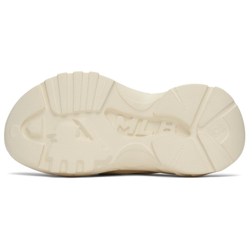 MLB Big Ball Chunky Abrasion Resistant Slip Resistant Closed Toe Slippers Unisex White Sneakers 3ASQR0153-50IVS