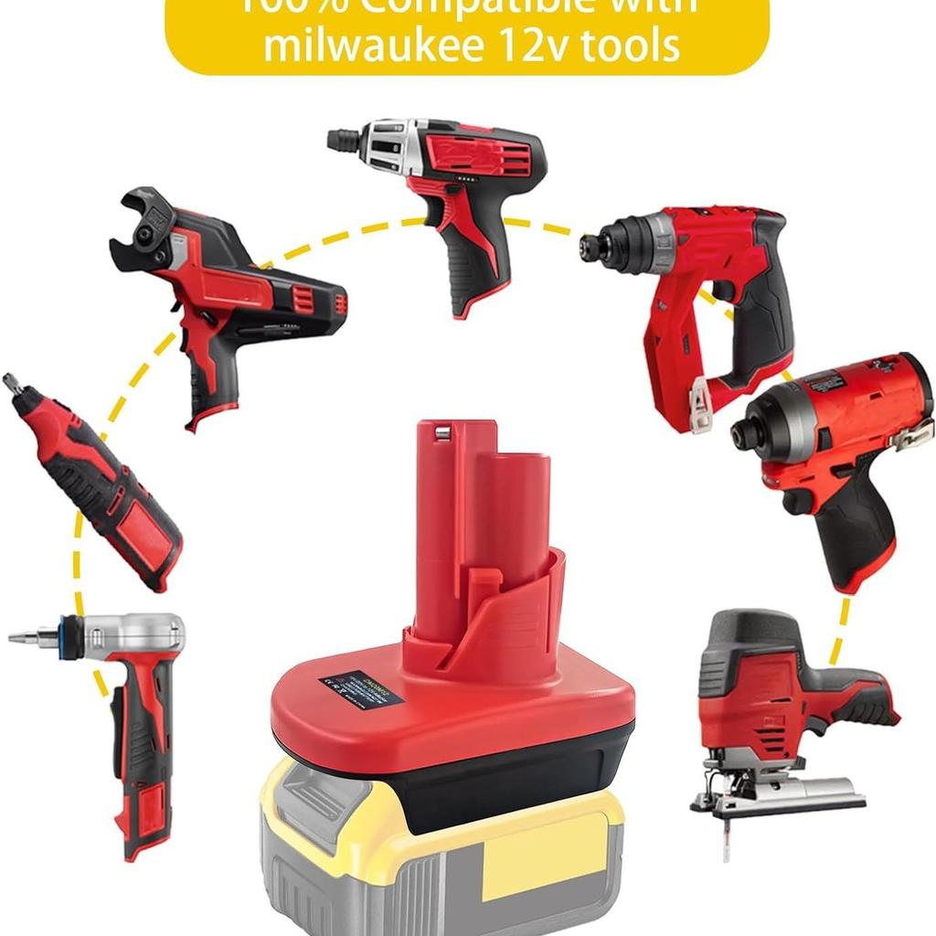 Set Of 1 Battery Adapter For M18 To M12, For 20V Battery Adapter Converter To 12V Power Tools