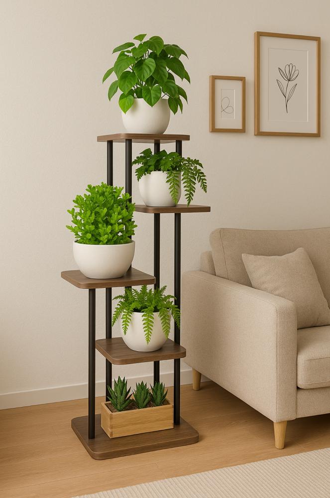 Suport Metalic pe Picioare pentru Flori Stil Loft Raft pentru Plante 106 Cm [Kwietnik1]