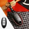 Leather Car Key Case Cover Fob Protector for Infiniti EX35 FX35 FX50 M56 G35 G37 JX35 QX50 QX60 QX80 Nissan Keychains Holder