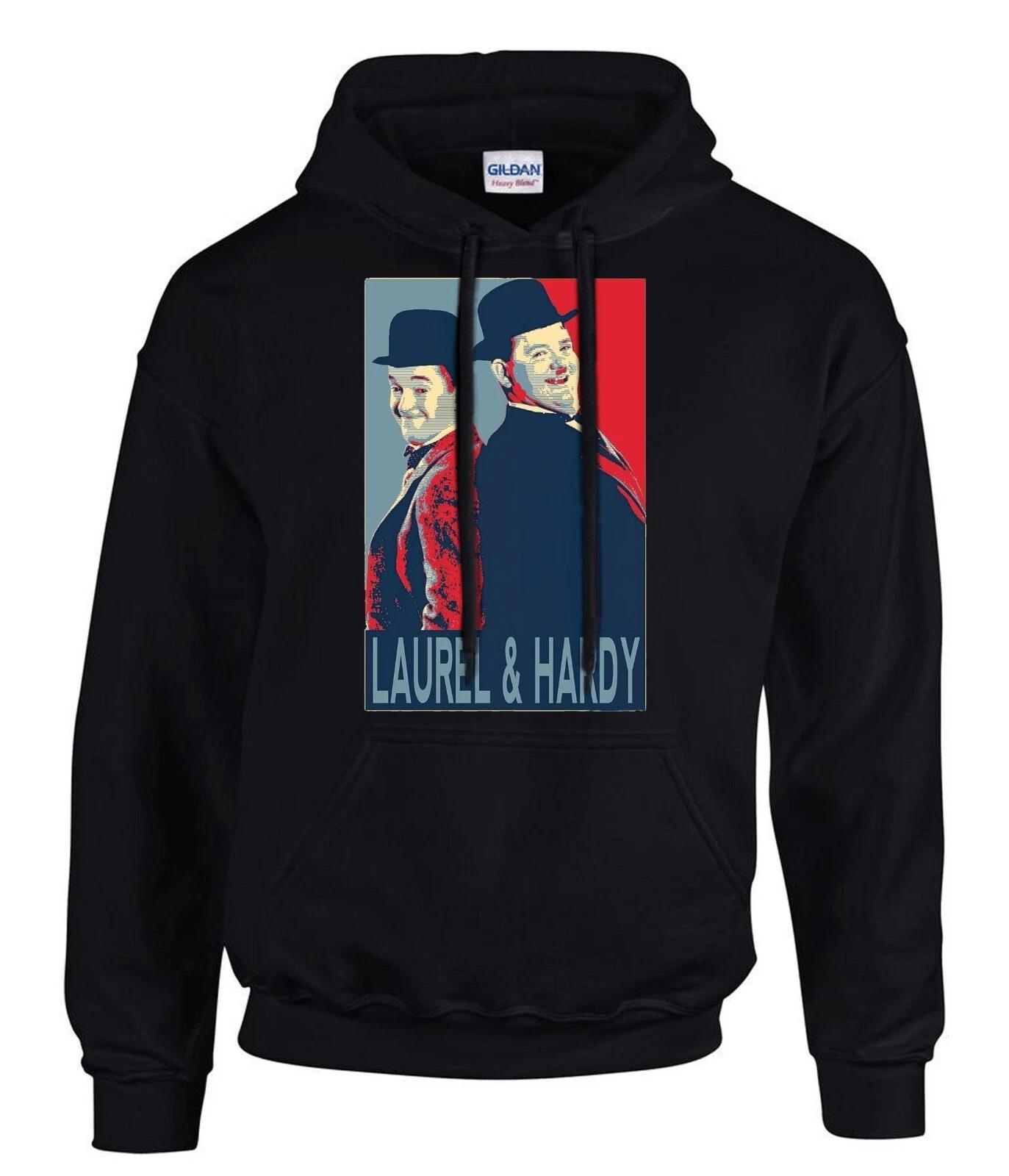 Dick und doof stan laurel oliver hardy Black Hoodies Hoodie-31060-SW L