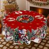 Christmas Tablecloth Santa Snowman Table Cover Christmas Party Table Decorations for Home 2026 Navidad Notal Noel Xmas Ornaments