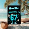 1PC Custom Name Anniversary Celebration Beach Towel Highly Absorbent And Sand-Resistant Towel for Swimming, Pool, Yoga, And Travel Lightweight