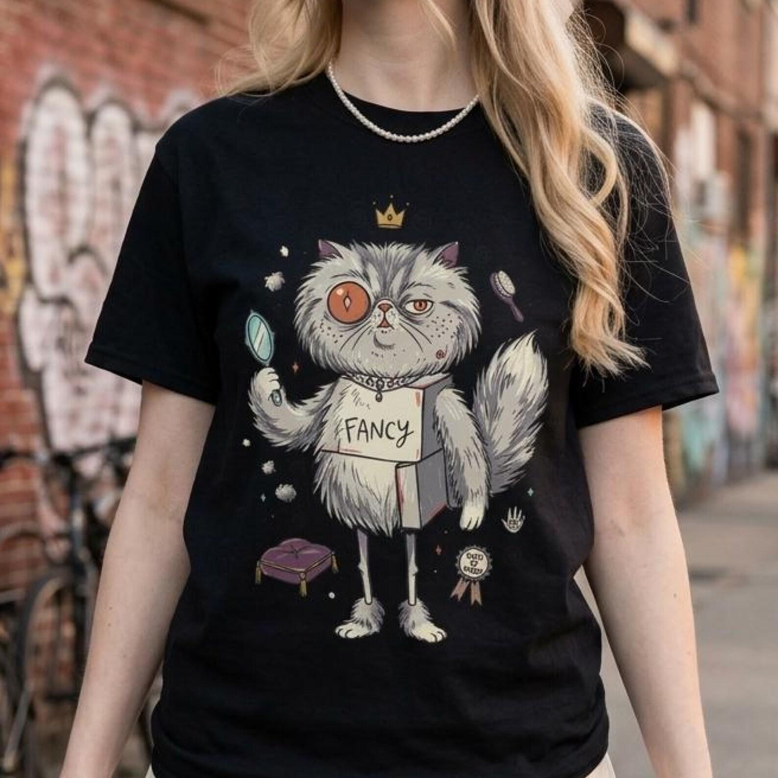 Persian Cat T-Shirt | Bougie Feline Graphic Tee, Cat Royalty Unisex Shirt M