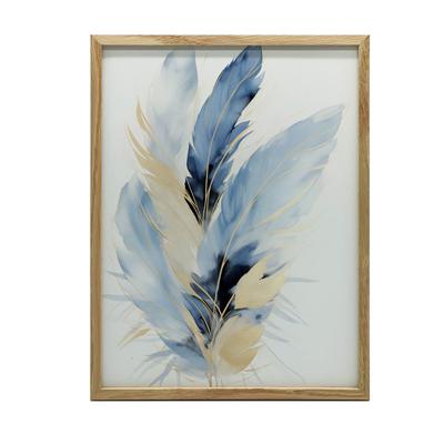 Elegance of Feathers Elegance of Feathers, 30X40 Cm, Dark Brown Wooden Frame, 230 Gsm Matte Paper