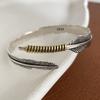 100% Solid 925 Sterling Silver Metal Bracelet for Women Vintage Handmade Simple Retro Chain Heart Bracelet Birthday Gift Party