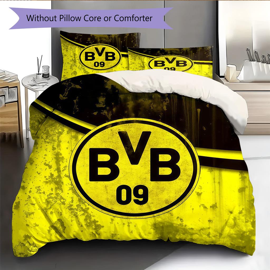 Borussia Dortmund  Set Copripiumino con Fantasia  Decorazione per la Casa  Regalo (1 * copripiumino + 2 * federe senza imbottitura)