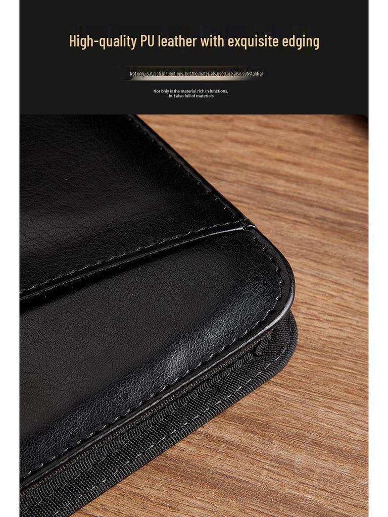 Customizable A4 Zipper Ring Binder Folder for Business and Office Use