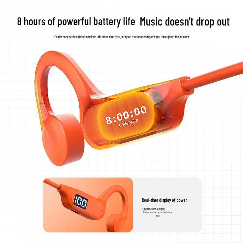 Shangying Open-Ear Bluetooth Bone Conduction Waterproof Earphones - True Wireless, Noise Cancelling, Ideal for Running & Fitness.