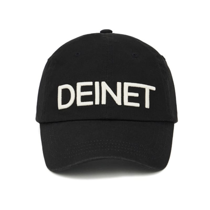 

DEINET DEINET WASHED LOGO CAP IN BLACK FREE