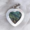 Labradorite Heart Pendant 925 Silver Chain Pendant Crystal Handmade Pendant