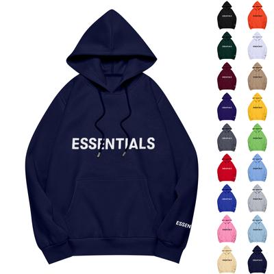 Unisex Locker Lässig Buchstabenprint Einfarbig Rundhals Langarm Kapuzensweatshirt
