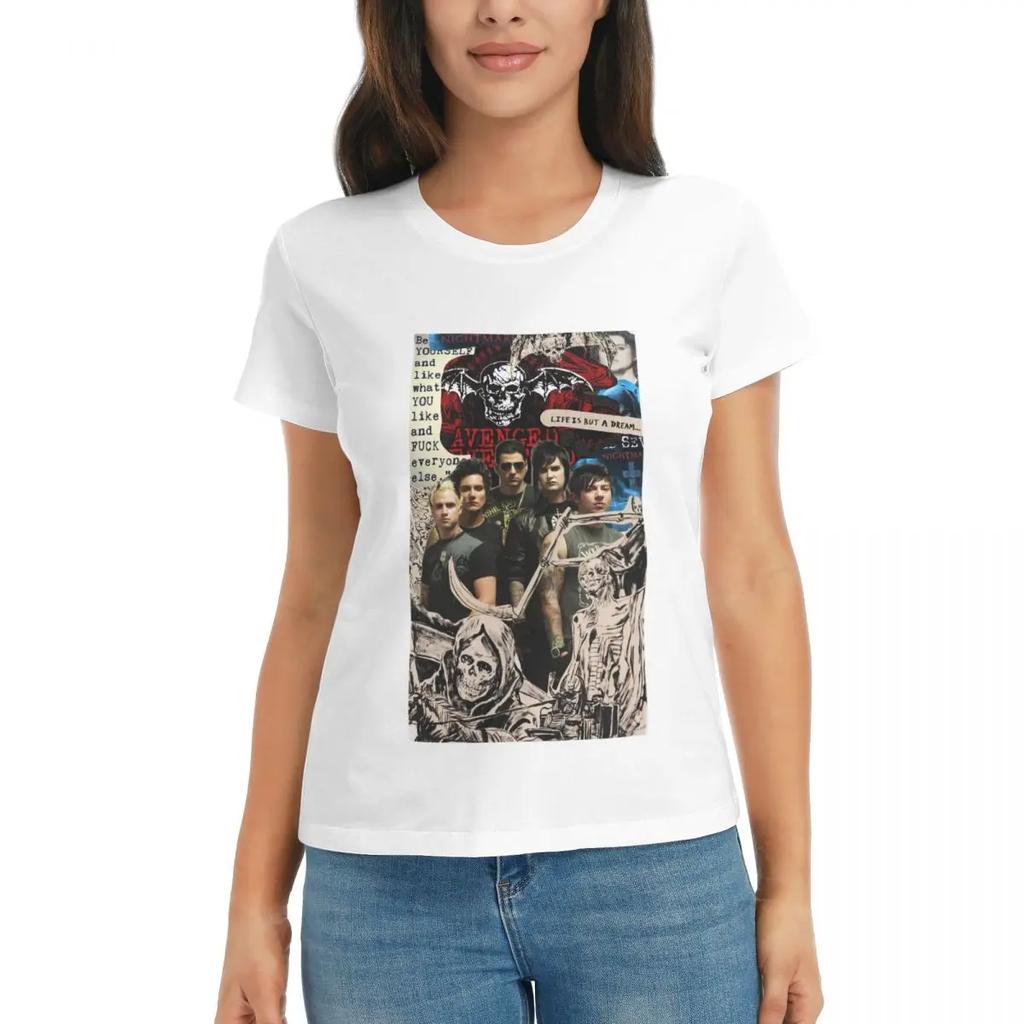 Women TShirt Avenged Sevenfold Summer Short Sleeve Tees Round Neck Cotton T Shirts Clothes Tops Streetwear