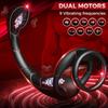 Male Penis Ring Vibrator for Male Double Ring Anal Plug Delay Ejaculation Perineum Stimulator Prostate Massager Adult Sexy Toys