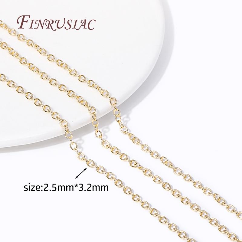 14K Gold Plated Spool Chains For DIY Handmade Jewellery Making Supplies Multi Styles Metal Bulk Chains Wholesale High Quality
