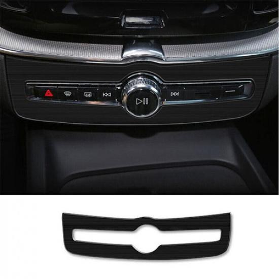 For Volvo XC60 2018- Black Titanium Volume Switch Button Panel Cover Trim 1P