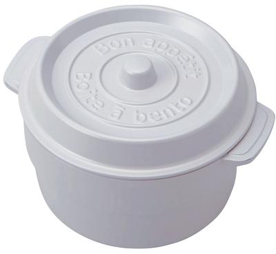 Takenaka Lunch Box Cocopot Round White 300ml Japan-made (top) 230ml, (bottom) T-56445
