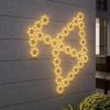 6Pcs Solar Outdoor Wall Lights Spliceable Waterproof Hexagonal Lights for Garden Decoration Atmospheres Lighting