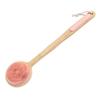 Double Sided Shower Brush Long Handle Exfoliating Dry Wet Use Nylon Silicone Bath Body Brush Pink