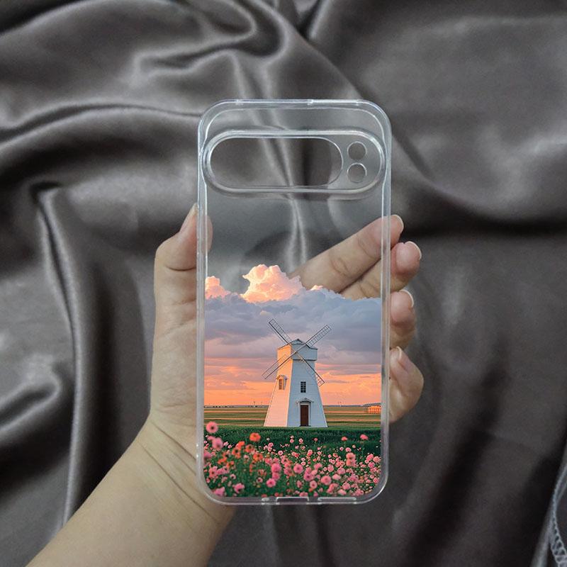 

Ретро Пейзаж Расписной Чехол для Телефона для Google Pixel 9 Pro XL 7a 7Pro 7 6a 6 8 Pro 8a Прозрачная Крышка Fundas Pixel 7Pro