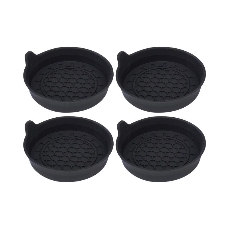 Thick Silicone Car Coasters Not Slip Cup Holders Liners Enhanced Grip Deep Basin Prevent Spills for Vehicles Home Use