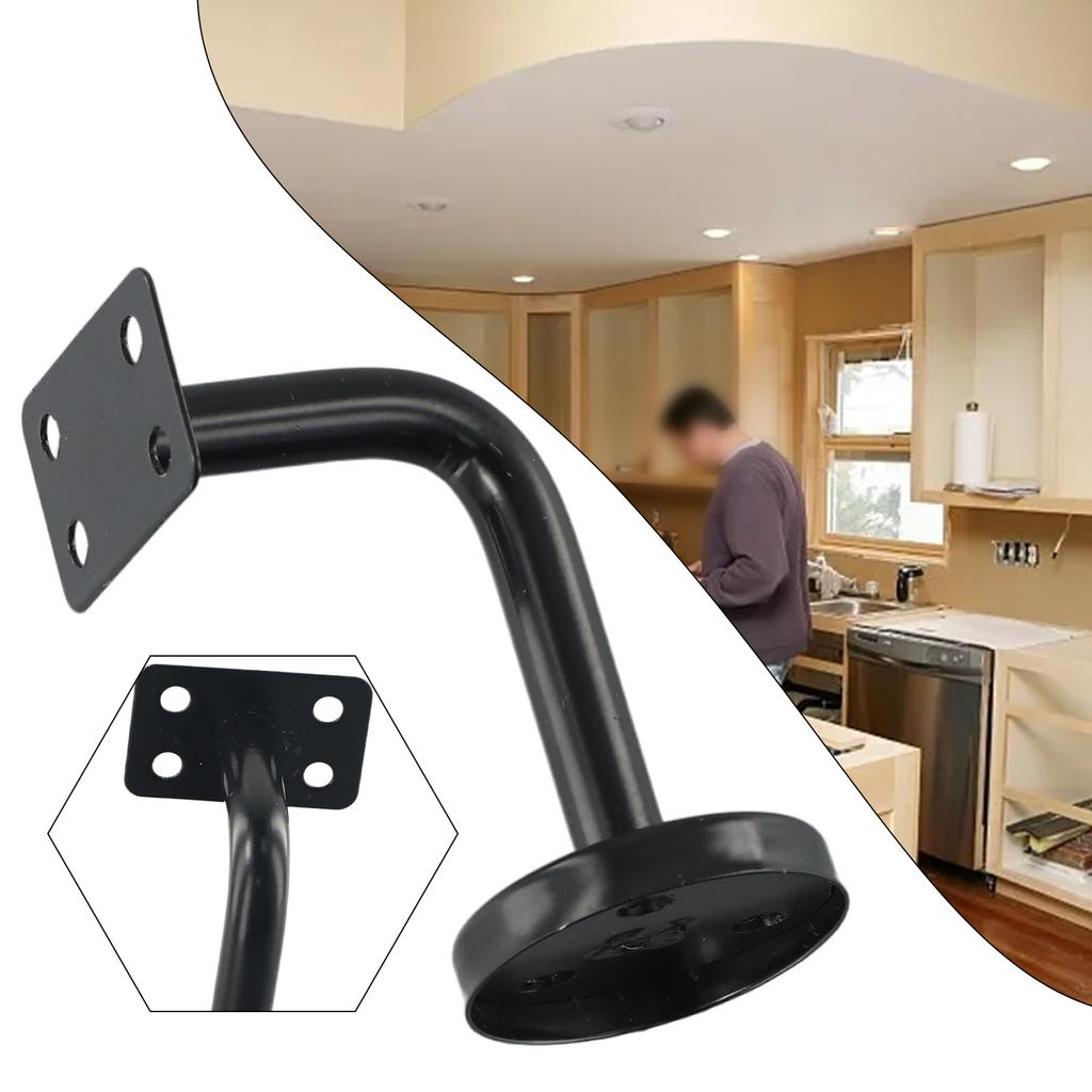 Coordinated Black Stair Handrail Wall Bracket Bannister Support Rail Balustrade