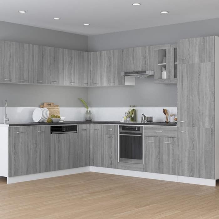 VidaXL Meuble de four "Riga" Gris Sonoma 60 x 46 x 81,5 cm Bois d'ingénierie 825835