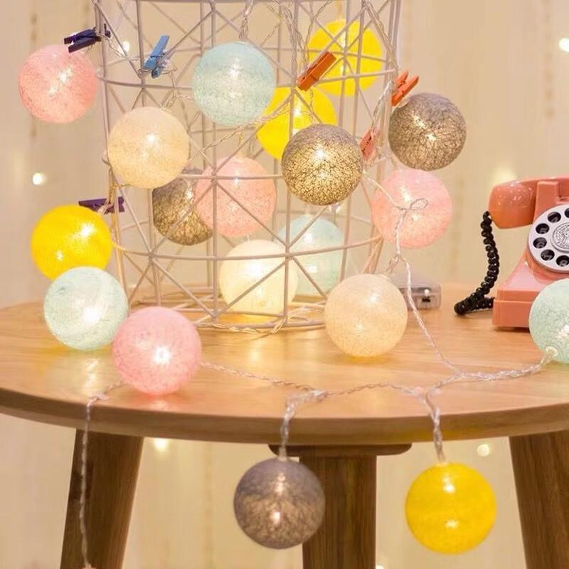 Cotton Ball String Lights