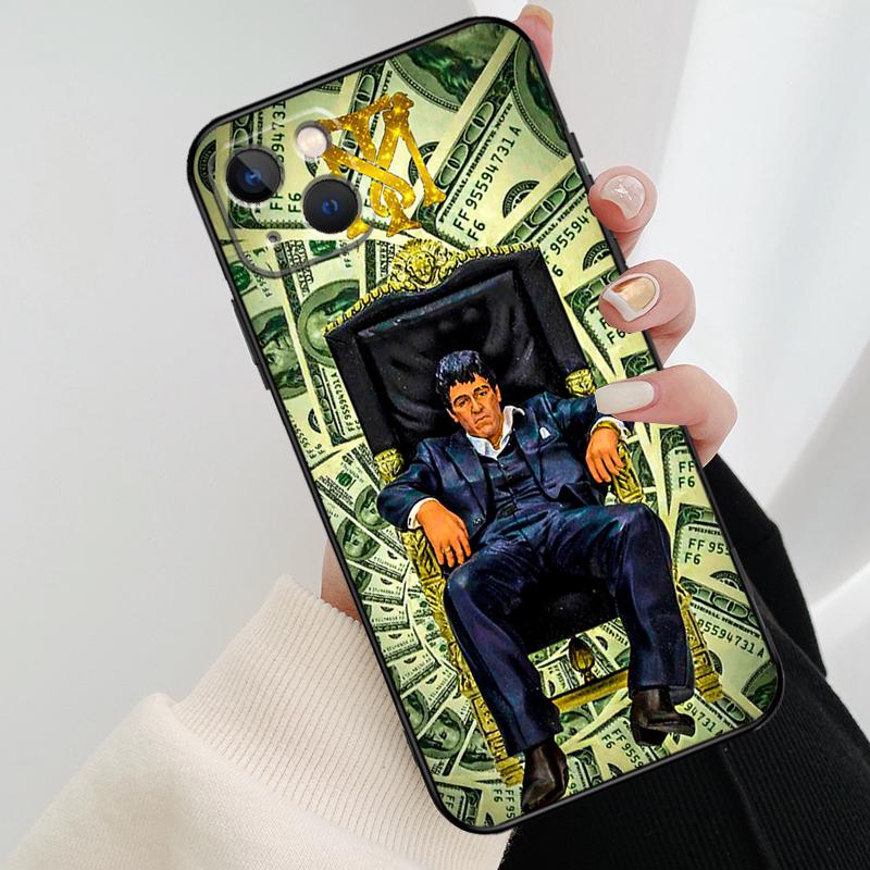 Scarface Tony Montana Phone Case For iPhone 11 12 13 14 15 16 Pro Max Mini X XR XS Max Plus Cover Funda