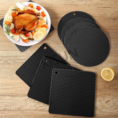 Tappetini quadrati in silicone a nido d'ape per la protezione dal calore, sottobicchieri resistenti alle scottature per la cucina