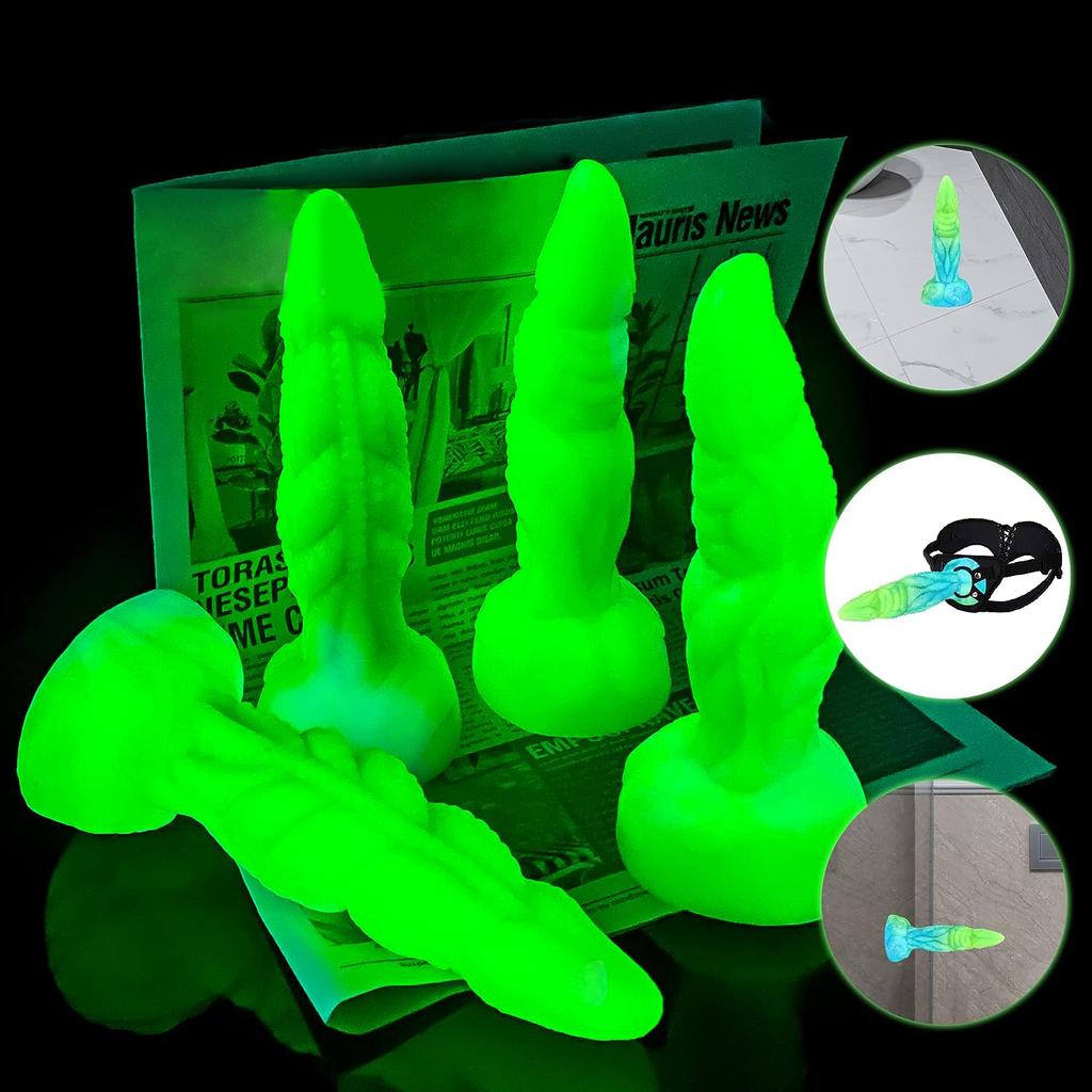 Dildo penis dragon glowing anal plug suction cup vagina anal hot fun