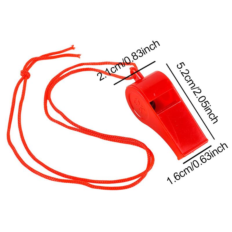 5/10/20PCS Pack Colorful Whistle with Rope Multifunction Plastic Cheerleading Whistles Sport Game Cheering Prop Party Supply ZYF