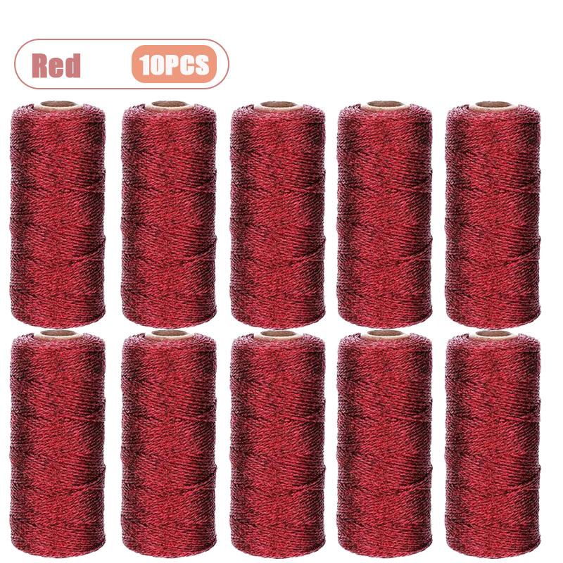 1mm Goldfaden Geschenkband für DIY Dekoration Weihnachten Metallic Kordel Nicht Elastisch Glänzendes Seil für Handwerksdekor