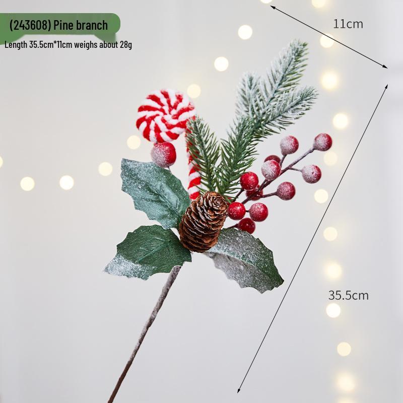 Künstliche Weihnachts-Kiefern- und Rattan-Girlande mit Tannenzapfen zum Aufhängen an der Wand