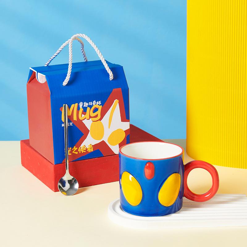Ultra Superman Keramiktasse Souvenir Hoch Hübsch Cartoon Wasserbecher Geburtstagsgeschenk Geschenk 301-400ml
