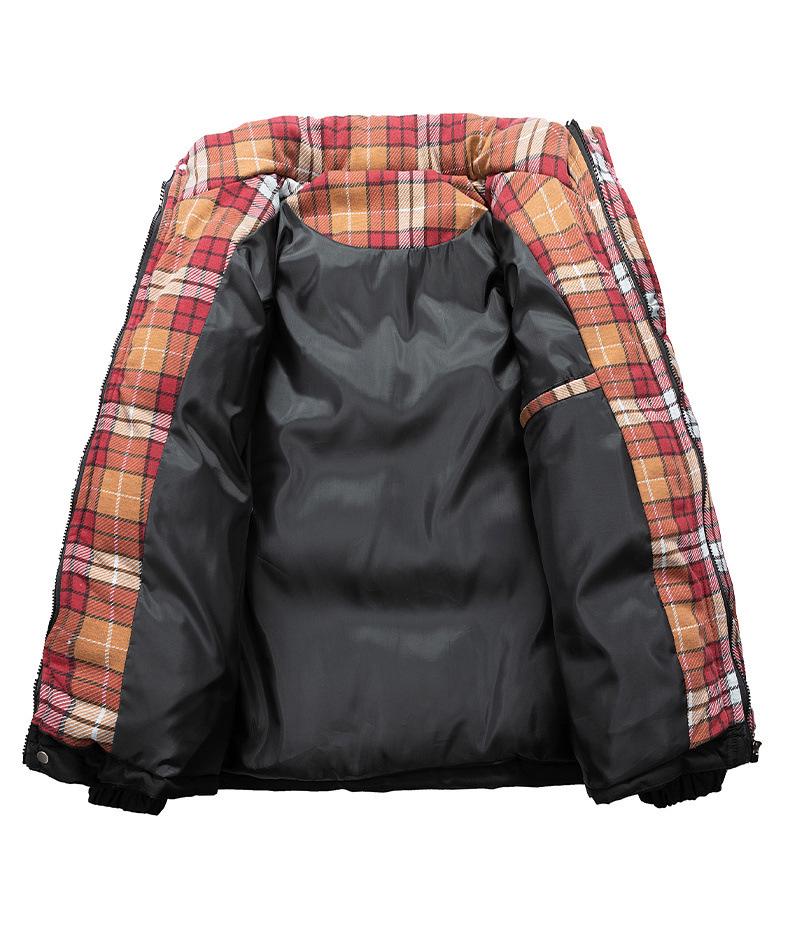 Teen Stand Collar Cotton Jacket - Trendy Padded Outerwear for Junior & High School Boys