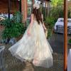 Morning Robe Female Bride French Super Fairy Engagement Dress Atmosphere Three-dimensional Lace Floral Pendulum Mesh Dress