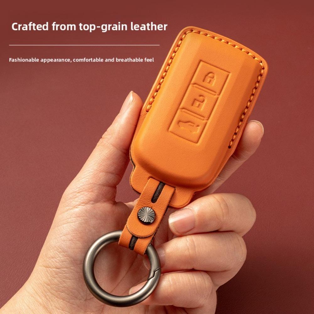 Genuine Leather Key Cover for Mitsubishi Outlander ASX Pajero Sport Eclipse Cross Premium Key Case