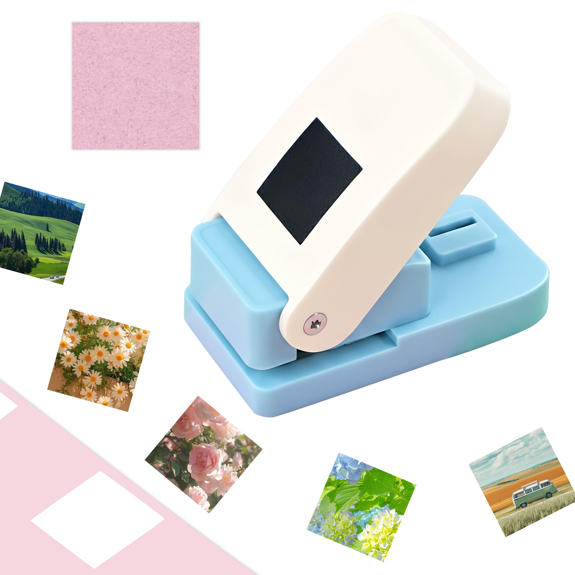 GOKEI Дырокол, Квадратный дырокол, Квадрат 25 мм, Скрапбукинг, Квадрат 1 дюйм, 25,4 x 25,4 мм