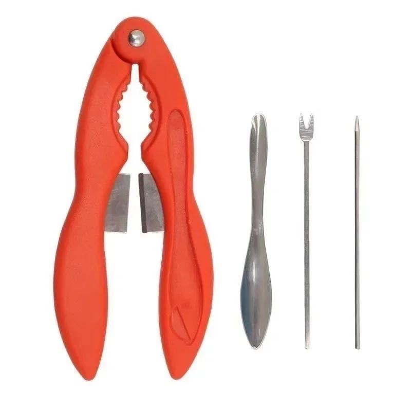Outils à Fruits de Mer Casse-Crabe Éplucheurs à Homard Fourchettes à Pattes de Crabe Sets de Pics Acier Inoxydable Récipients à Sauce Gadget pour Manger Accessoires de Cuisine
