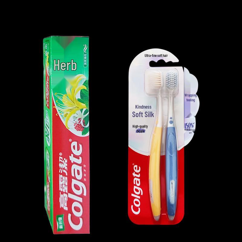 Colgate Herbal Toothpaste & Soft Floss Toothbrush Set