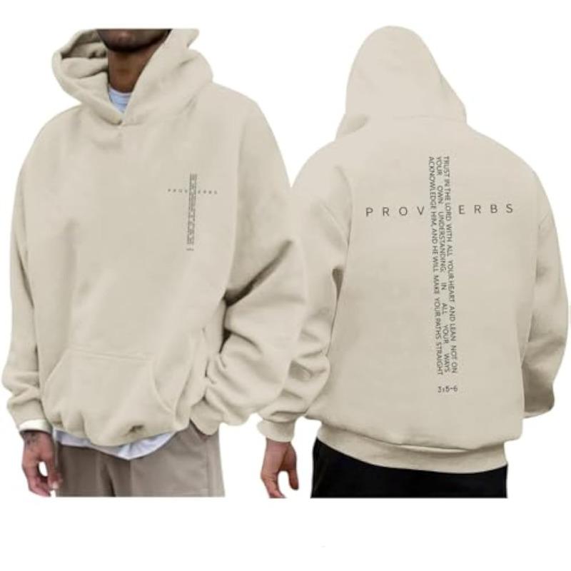 Christian Hoodies for Men Inspirational Religious Faith Cross Sweatshirts Vintage Bible Verse Graphic Hoodie Pullover
