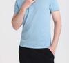 [Including Mulberry Silk] Langdeng Short Sleeved T-shirt Men's 2026 Summer Thin Style Cool Solid Color Business Casual Round Neck Top