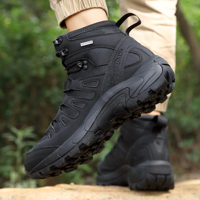 Foreign Trade New Hiking Shoes Men's Large Size Military Boots Breathable Non-slip Tooling Shoes Outdoor Camping Desert Off-road Hiking Shoes