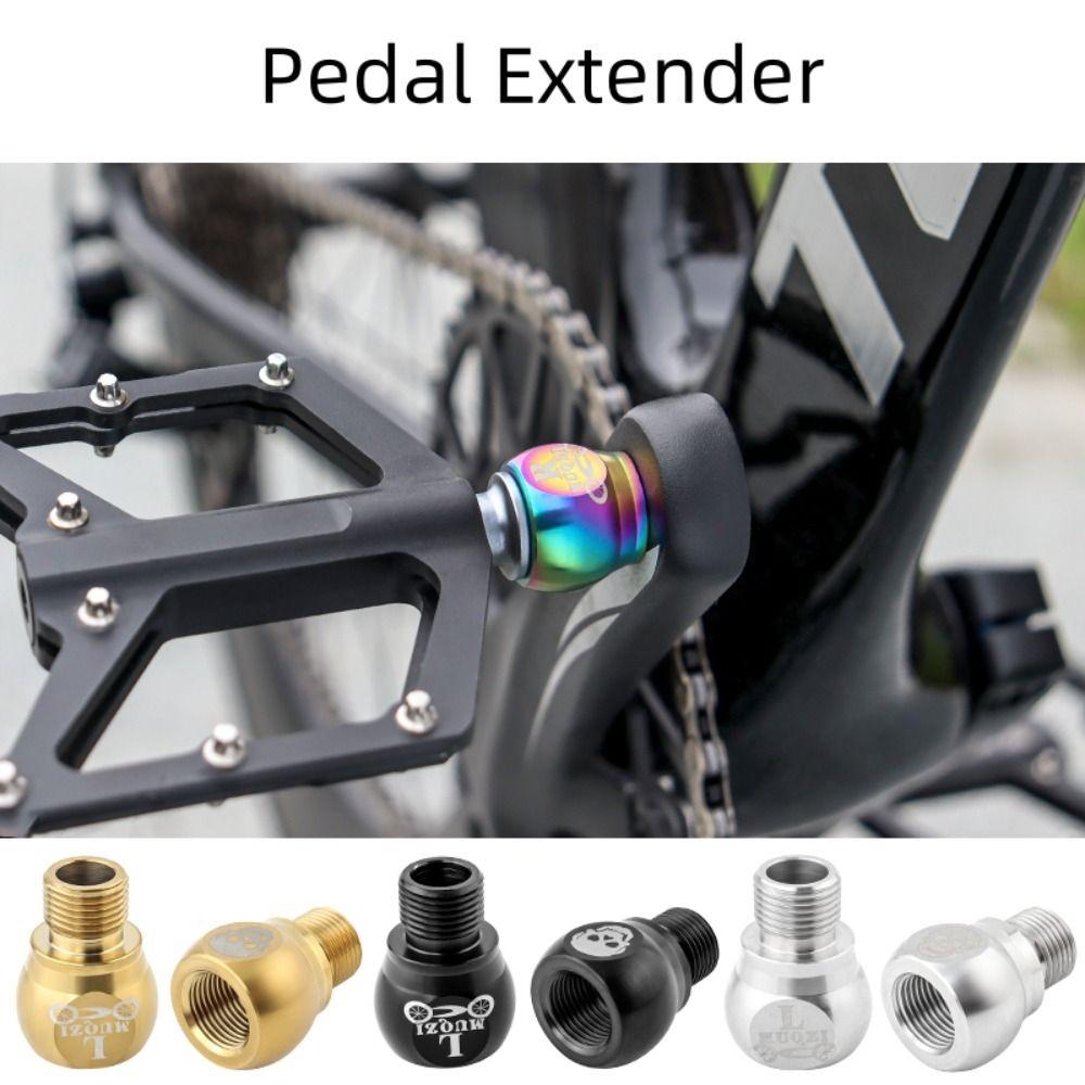 1 Pair Thicken Bike Pedal Axle Extenders 20MM Bike Pedals Adapters Bolt Folding Bicycle