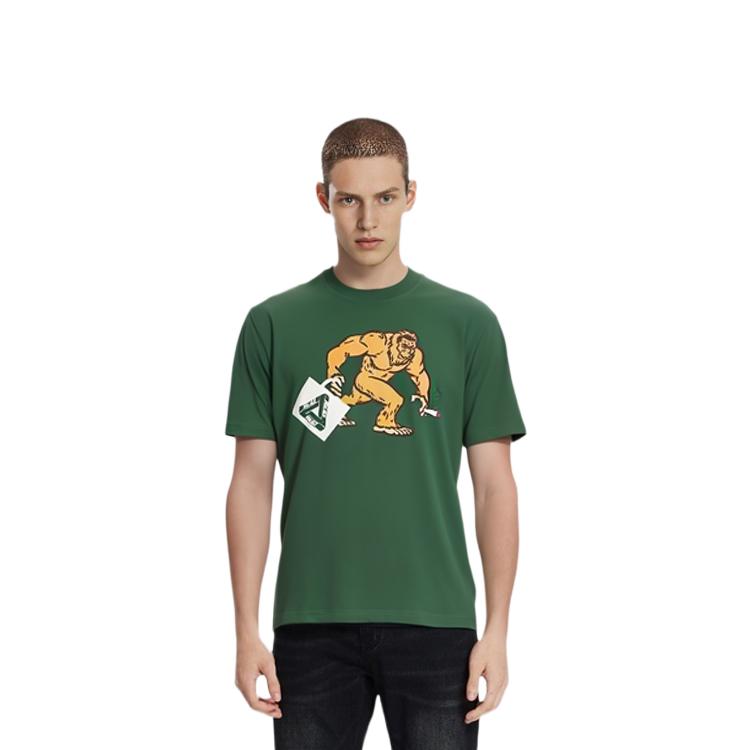 Palace Big Zoot Print Rundhals-T-Shirt Herren Tops Grün PAL-FW22-456