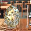 2D Flat Acrylic Easter Egg Desktop Decoration, Cross Design, Suitable for Wall Decoration, Porch, Room, Villa, Accents Home, Hallway, or Workplace - R