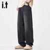 Izzue It Men's Retro Loose Straight-Leg Jeans