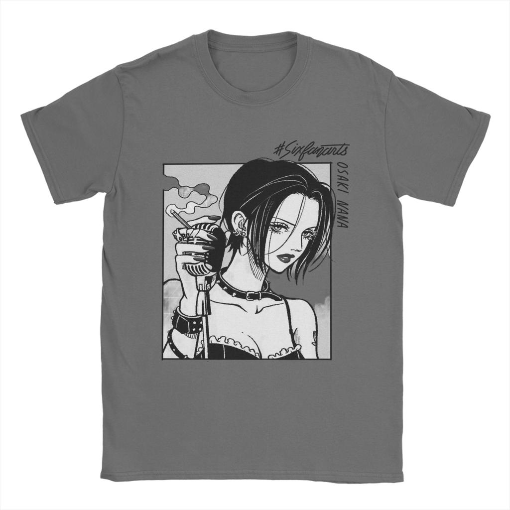 NANA T Shirts Men Women Cotton Funny T-Shirts O Neck Anime Nana Osaki Tees Short Sleeve Tops Plus Size