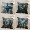 Classic Chess Pillow Case Office Sofa Dorm Chair Back Short Plush Double-sided Printing Home  Cushion Cover